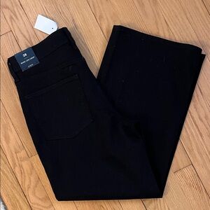 NWT J. Crew Black Wide Leg Crop Jeans